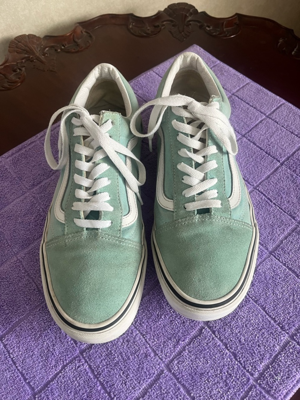 Vans Off The Wall Old Skool Lace-Up Skate Sneakers M 10 W 11.5